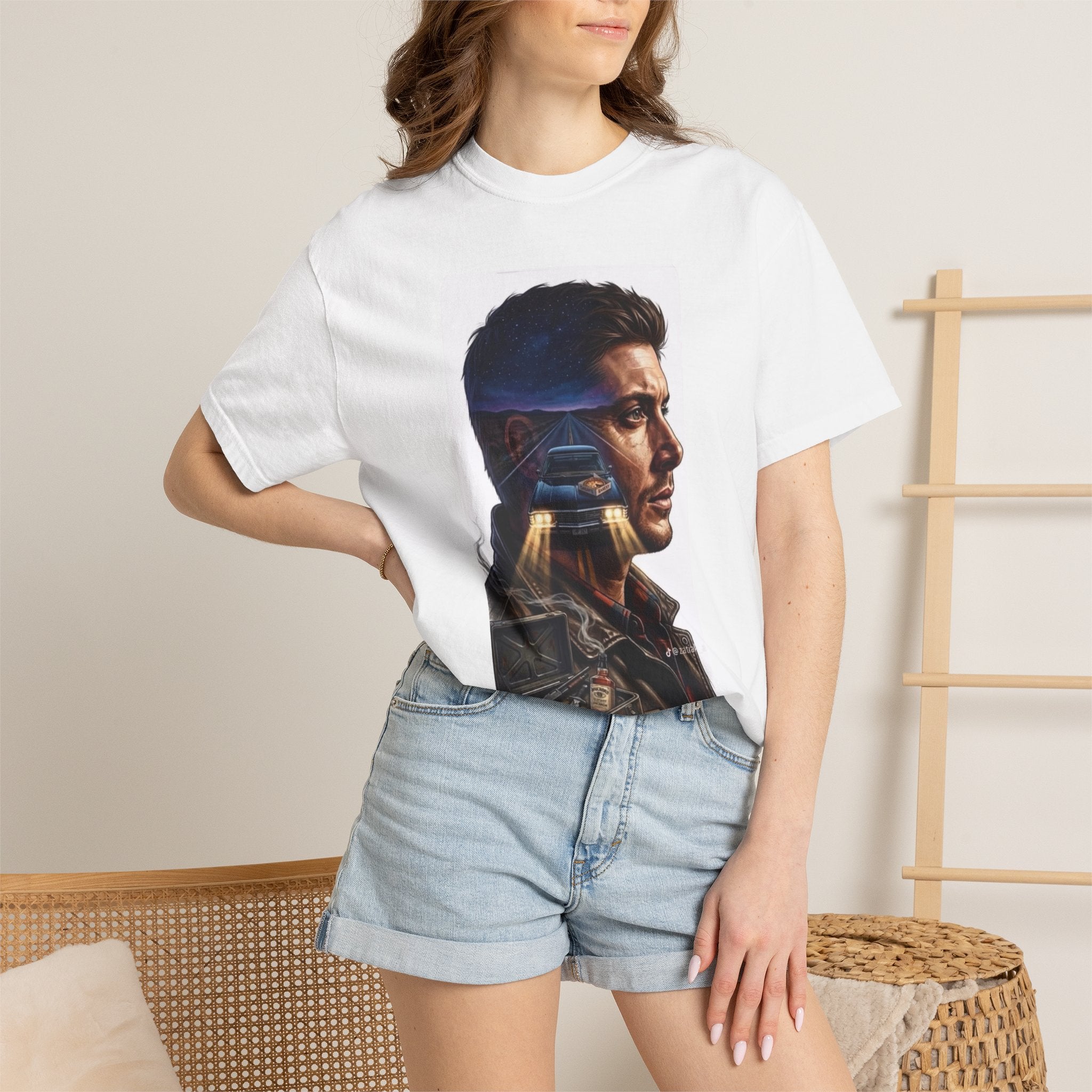 Supernatural T-Shirt — Cinematic Double Exposure Portrait Tee